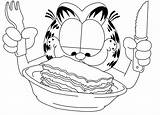 Garfield Odie Lasagna Getdrawings Dreamworks Cartoon Coloringkids Coloringpagesfortoddlers sketch template