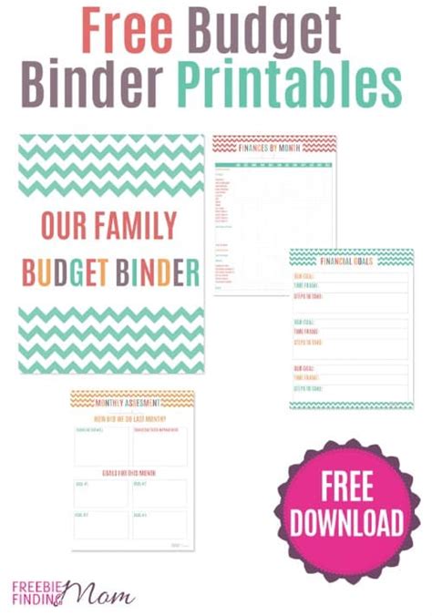 printable budget binder organize  family budget