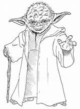 Yoda Wars Master Star Coloring Pages Printable Kids Lego sketch template