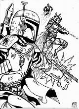 Coloring Pages Boba Fett Wars Star Adult Kids Printable Bestcoloringpagesforkids Getdrawings Book Action sketch template