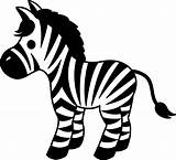 Zebra Clip Clipart Cute Striped Cartoon Baby Sweetclipart sketch template