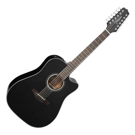 takamine gdce  black  string acoustic electric guitar