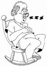 Cartoon Old Man Draw Napping Sleeping Cartoons Improve Sleep Rocking Posture Fitness Howstuffworks Tlc Chair Colouring Coloring Digi During Glasses sketch template