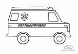 Krankenwagen Ambulance Verkehr Ausmalbild Schneller Fast sketch template