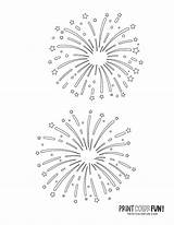Fireworks Firework Firecracker Celebrate Burst Single Printcolorfun sketch template