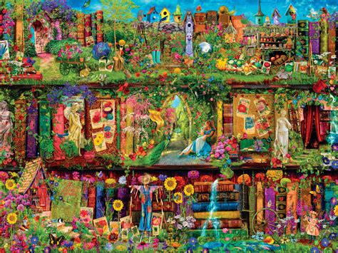 once upon a shelf mystical garden 750pc jigsaw puzzle
