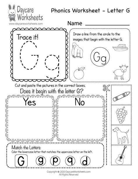 letter  phonics worksheet  preschool beginning sounds