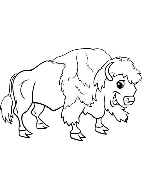 buffalo coloring pages printable buffalo   cattle mammal inhabit