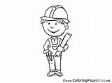 Engineer Colouring Coloring Pages Children Sheet Title Template sketch template