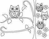 Coloring Pages Owl Owls Cute Adults Rocks sketch template