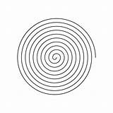 Linea Spirale Icona Lineare Dinamica Aguja Simple Iconos Espiral sketch template