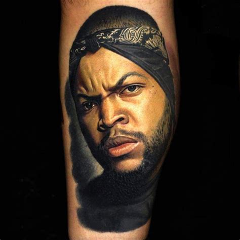these 30 rap portrait tattoos are unbelievable works of art ice cube tattoo artists nikko