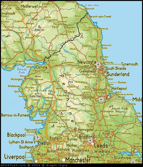 map  north england uk map uk atlas