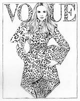Vogue Coloring Paris Pages Fashion Covers Favorite Color Colorier Pasta Escolha Choose Board Para sketch template