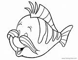 Flounder Coloring Pages Mermaid Little Disneyclips Color Sebastian Scuttle Covering Eyes His Print sketch template