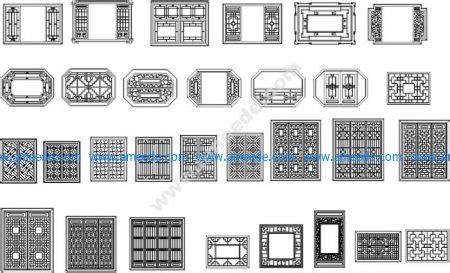 chinese window grille   vector files