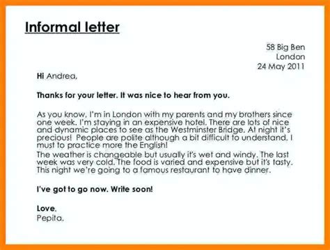 proper format  writing informal letters quora