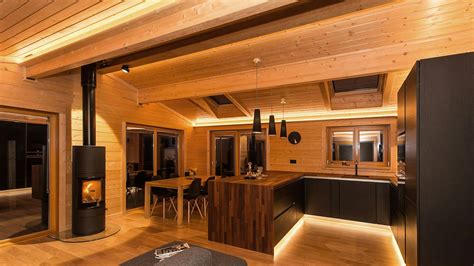 luxurious log cabin lighting design project