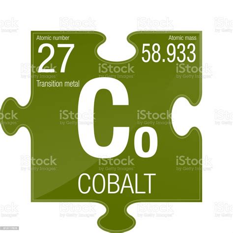 Ilustración De Símbolo Del Cobalto Elemento Número 27 De La Tabla