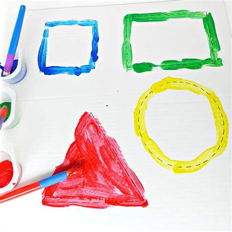 painting shapes easy toddler painting activity  bored toddler