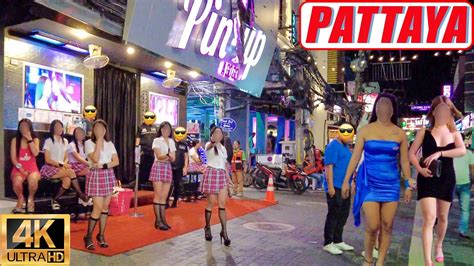 [4k] Pattaya Walking Street Scenes Bars Clubs Agogos August