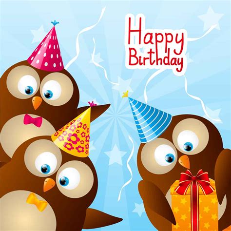 birthday ecards  owls send  charity card birthday anniversary