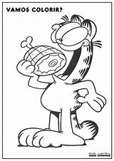 Garfield Comendo Gato Hamburguer Garfiel Trickfilmfiguren Malvorlage Graciosos Riscos Carrinho Kategorien sketch template