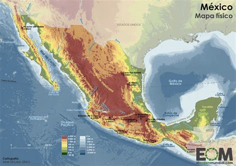 mexico mapa el mapa fisico de mexico mapas de el orden mundial eom