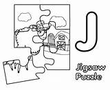 Jigsaw Coloring Puzzles Animal sketch template