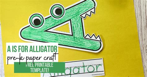 letter  alligator craft template