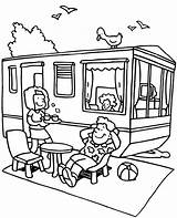 Coloring Camping Summer Family Print Topcoloringpages sketch template