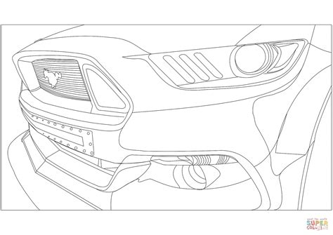 mustang front coloring pages