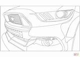Ford Coloring Mustang Pages Front Veiw Printable Drawing Categories sketch template