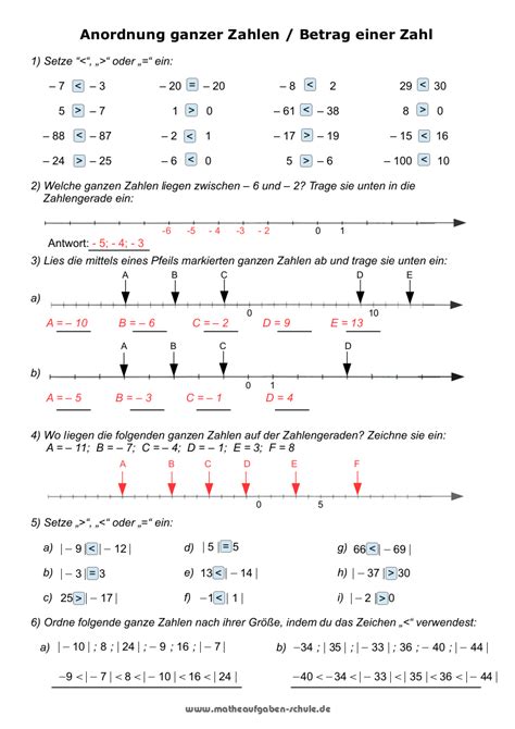 uebungsaufgaben mathe klasse