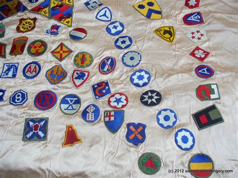 large collection lot   military patches unit id ww wwii era