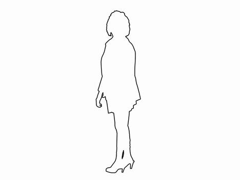 person outline full length people silhouette outlines clipartingcom