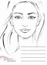 Template Face Makeup Blank Chart Charts Cliparts Coloring Make Mac Outline Artist Croqui Female Sketch Sketchite Kr Delia Print Maquiagem sketch template