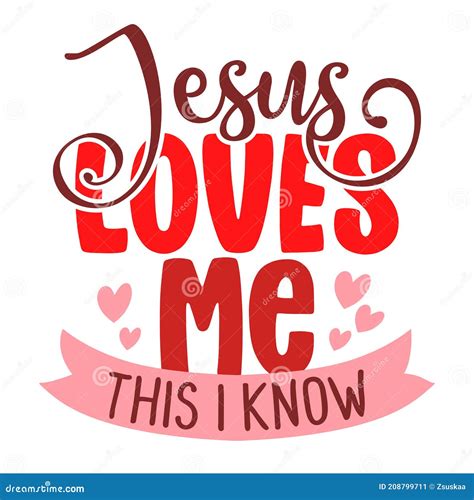 jesus loves  calligraphy phrase  valentines day stock vector