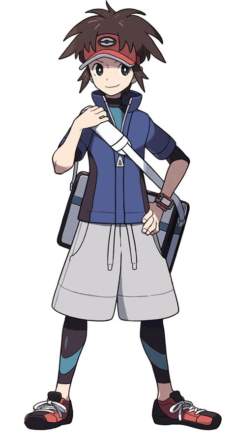 male trainer characters art pokemon black  white version