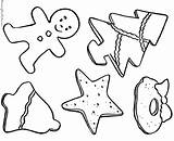 Coloring Cookie Christmas Cookies Pages Printable Kids Popular Coloringhome sketch template
