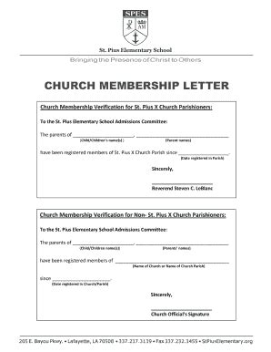 church membership form template page  pdffiller