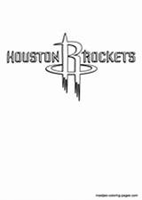 Rockets Houston Coloring Pages Nba Logo Print sketch template
