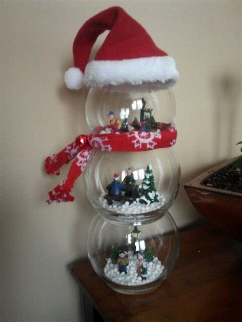 snowman globe diy christmas craft easy  pieces bought  dollar tree   christmas