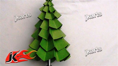diy    christmas tree paper craft  kids jk arts  youtube