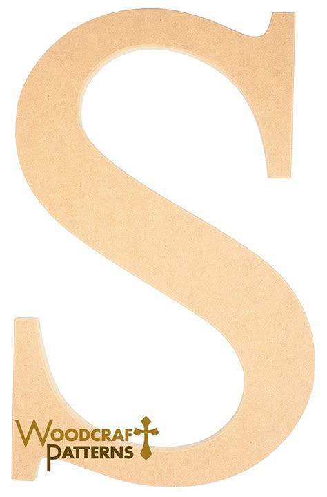 The Letter S Is Made Out Of Plywood And Has A Cross On Its Side