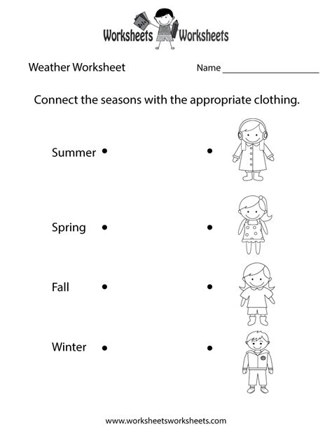 printable fun weather worksheet