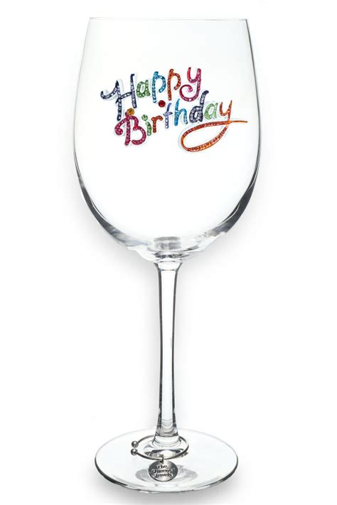 Birthday Wine Glass Happy Birthday Stemmed And Stemless Wine Glasses