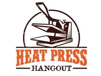 heat press hangout logo design hourslogocom