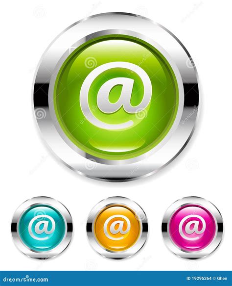 email button stock vector illustration  symbol mobility