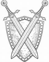 Swords Drawn Crossed Getdrawings sketch template